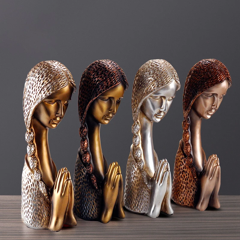 European Resin Praying Girl Ornament Home Furnishing Decoration Crafts Livingroon Diningroom Desktop Figurines Wedding Gift
European Resin Praying Girl Ornament Home Furnishing Decoration Crafts Livingroon Diningroom Desktop Figurines Wedding Gift