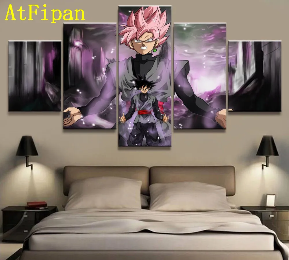 Atfipan стены Книги по искусству холст картины Home Decor Dragon Ball Гоку черный/zamasu анимации