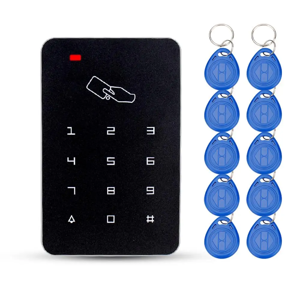 125khz RFID Keypad access control system digital keyboard door lock controller RFID card reader with 10pcs TK4100 keys
125khz RFID Keypad access control system digital keyboard door lock controller RFID card reader with 10pcs TK4100 keys