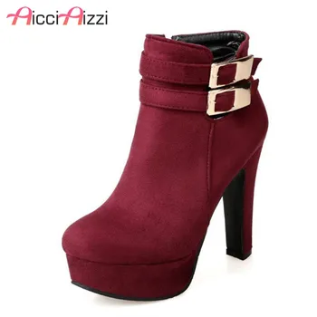 ZALAVOR Size 33-43 Women Ankle Boots High Heels Female Side Zipper Shoes Metal Buckle Platform Botas Fashion Winter Shoes
ZALAVOR Size 33-43 Women Ankle Boots High Heels Female Side Zipper Shoes Metal Buckle Platform Botas Fashion Winter Shoes