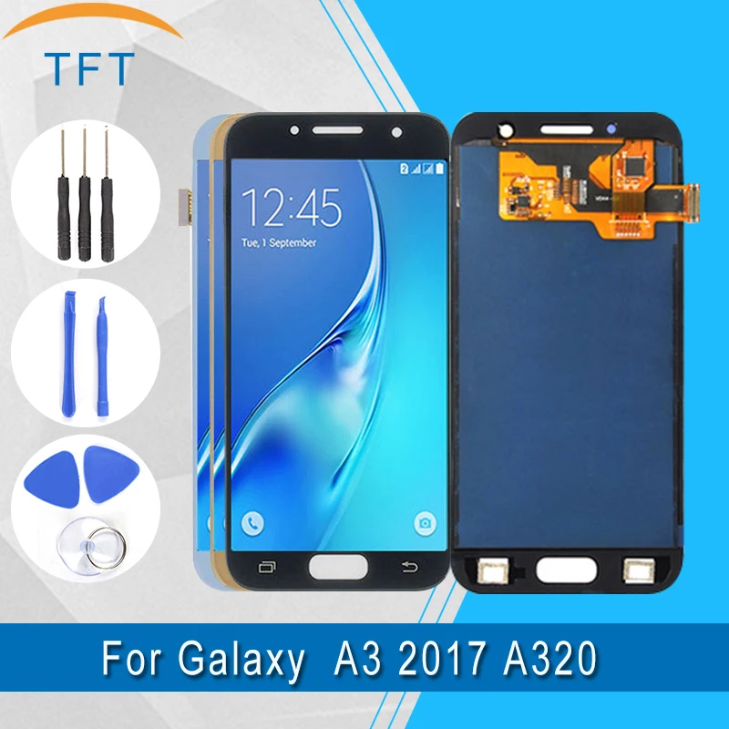 100% Tested TFT LCD For Samsung Galaxy A3 2017 A320 A320F A320Y A320M LCD Display + Touch Screen Assembly brightness Can adjust
100% Tested TFT LCD For Samsung Galaxy A3 2017 A320 A320F A320Y A320M LCD Display + Touch Screen Assembly brightness Can adjust
