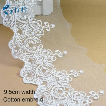 5yards 9.5cm Cotton embroid lace sewing ribbon guipure trim or fabric warp knitting DIY Garment Accessories free shipping#3044
5yards 9.5cm Cotton embroid lace sewing ribbon guipure trim or fabric warp knitting DIY Garment Accessories free shipping#3044