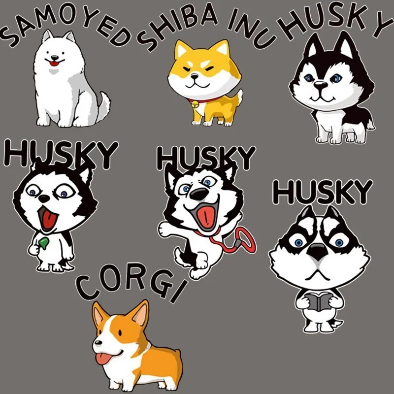 Iron On Stickers Cute Dog Patches For Clothing Cartoon Samoyed Corgi Shiba Pet DIY Washable Appliqued For Clothes Heat Transfer
Iron On Stickers Cute Dog Patches For Clothing Cartoon Samoyed Corgi Shiba Pet DIY Washable Appliqued For Clothes Heat Transfer