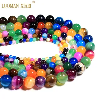 Wholesale Natural Colorful Stripes Agates Stone Beads For Jewelry Making Diy Bracelet Necklace 4/6/8/10/12 Mm Strand 15''
Wholesale Natural Colorful Stripes Agates Stone Beads For Jewelry Making Diy Bracelet Necklace 4/6/8/10/12 Mm Strand 15''
