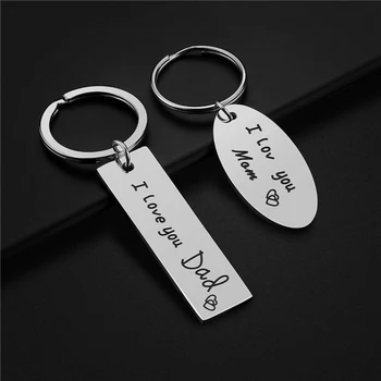 2 Styles Key Chain Gift To Mom Dad Engraved I Love You Family Parents Love Jewelry Mother Father Present Key Holder Bag Charm
2 Styles Key Chain Gift To Mom Dad Engraved I Love You Family Parents Love Jewelry Mother Father Present Key Holder Bag Charm