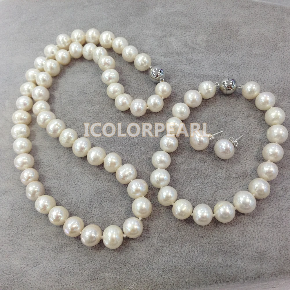 WEICOLOR Newest ! 8.5-9.5mm Nearround White Natural Freshwater Pearl Jewelry Set ( With a few blemishes )
WEICOLOR Newest ! 8.5-9.5mm Nearround White Natural Freshwater Pearl Jewelry Set ( With a few blemishes )