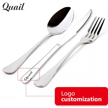 Quail Free Customized Logo/Text with Western Style Dinnerware Set Stainless Steel Knives Forks for Restaurant Bar Promotion
Quail Free Customized Logo/Text with Western Style Dinnerware Set Stainless Steel Knives Forks for Restaurant Bar Promotion