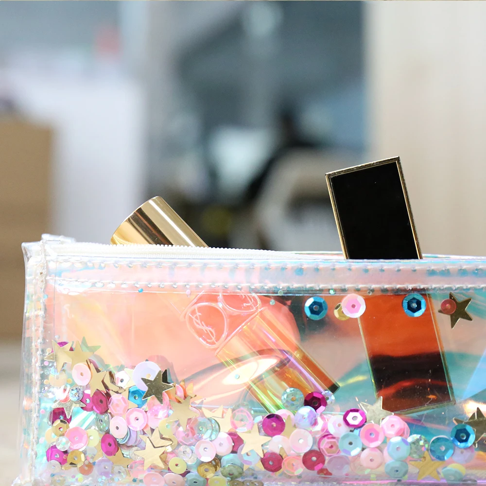 Laser Glitter Transparent Cosmetic Bags Pencil Case Student Stationery Box Ladies Makeup Bags
Laser Glitter Transparent Cosmetic Bags Pencil Case Student Stationery Box Ladies Makeup Bags
