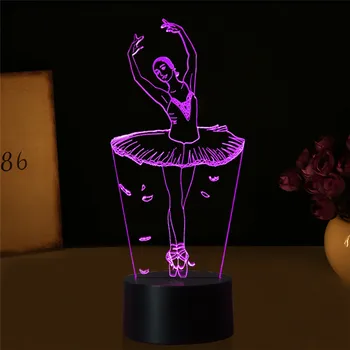 LAIDEYI 2018 New Arrival LED Lamp 3D Ballet Girl USB Night Light Luminary Decoraction With 7 Colors For Children Christmas Gift
LAIDEYI 2018 New Arrival LED Lamp 3D Ballet Girl USB Night Light Luminary Decoraction With 7 Colors For Children Christmas Gift