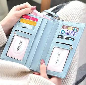 Ladies' long purse mobile phone bag large capacity bills cross wallet tide women wallet Pure color is contracted wear-resisting
Ladies' long purse mobile phone bag large capacity bills cross wallet tide women wallet Pure color is contracted wear-resisting