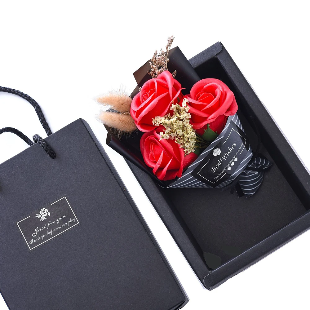 3pcs Soap Flowers Set Bear Gift Box Mother's/ Teacher's Day Birthday Gift Valentine's Day Soap Flower Carnation Bouquet Rose
3pcs Soap Flowers Set Bear Gift Box Mother's/ Teacher's Day Birthday Gift Valentine's Day Soap Flower Carnation Bouquet Rose
