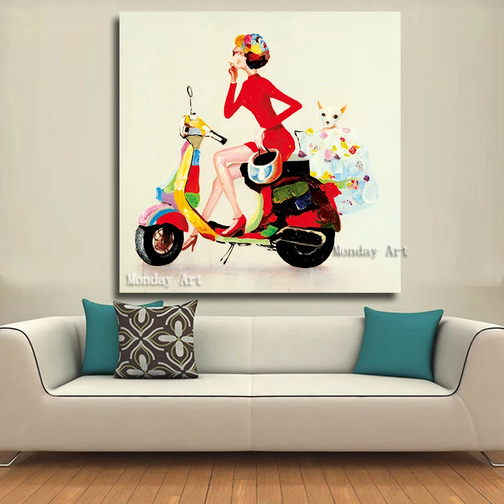 Canvas painting handpainted cartoon oil painting The lady on a Motorcycle wall Decorative Paintings Wall Pictures for Bedroom
Canvas painting handpainted cartoon oil painting The lady on a Motorcycle wall Decorative Paintings Wall Pictures for Bedroom