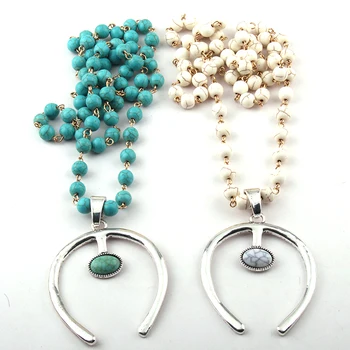 Free Shipping Bohemian Jewelry Blue/White Stone knotted U Charm Pendant Necklace For Women Ethnic Necklace
Free Shipping Bohemian Jewelry Blue/White Stone knotted U Charm Pendant Necklace For Women Ethnic Necklace