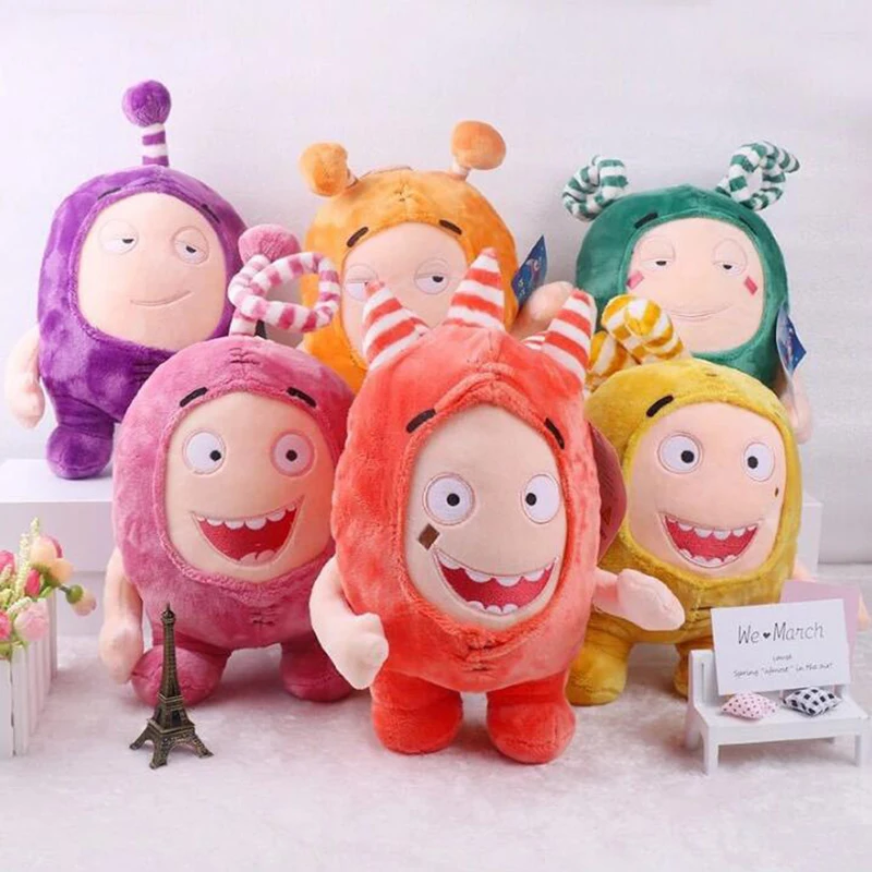 

30CM Creative funny plush toy Oddbods New Buuble Pogo Zee Jeff Fuse Slick Plush Dolls Stuffed Toys For Kids Christmas Gift