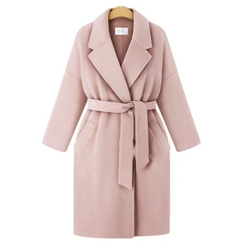 Winter 2019 European Style Plus Size 4XL Women Basic Jackets Wool&Blends Female Outerwear Loose Belt Long Ladies Street Coats
Winter 2019 European Style Plus Size 4XL Women Basic Jackets Wool&Blends Female Outerwear Loose Belt Long Ladies Street Coats