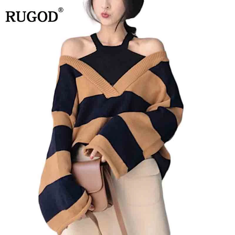 RUGOD Off-shoulder Sweater For Women Knitting Long Sleeve Loose Pullover Female Christmas Sweater jersey mujer invierno
RUGOD Off-shoulder Sweater For Women Knitting Long Sleeve Loose Pullover Female Christmas Sweater jersey mujer invierno