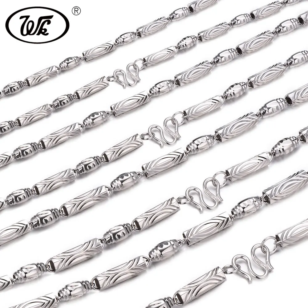 WK Solid 925 Sterling Silver Chain Male Men Boys Long Thick Chains Necklace Jewelry Collar 4MM 5MM 6MM 18 20 22 24 Inch W3 NM006
WK Solid 925 Sterling Silver Chain Male Men Boys Long Thick Chains Necklace Jewelry Collar 4MM 5MM 6MM 18 20 22 24 Inch W3 NM006