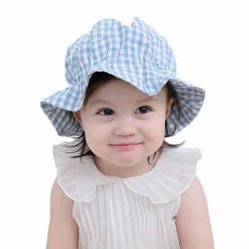 Grid Baby Girls Sun Hats Summer UV Protection Caps Elastic Head Circumference Suitable 1-4Y Children Bucket Hat for Beach Park
Grid Baby Girls Sun Hats Summer UV Protection Caps Elastic Head Circumference Suitable 1-4Y Children Bucket Hat for Beach Park