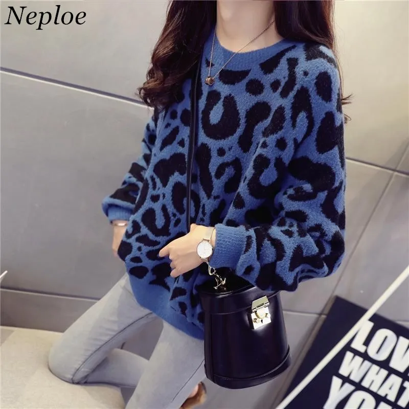 Neploe Leopard Print Sweater Women Pullover Jumper Korean Loose Knitted Female Sweaters O-Neck Tops Harajuku Pull Femme 37804
Neploe Leopard Print Sweater Women Pullover Jumper Korean Loose Knitted Female Sweaters O-Neck Tops Harajuku Pull Femme 37804