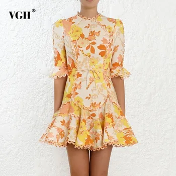 VGH Summer Casual Print Dress For Women O Neck Half Flare Sleeve High Waist Slim Mini Pleated Female Dresses Fashion New 2020
VGH Summer Casual Print Dress For Women O Neck Half Flare Sleeve High Waist Slim Mini Pleated Female Dresses Fashion New 2020