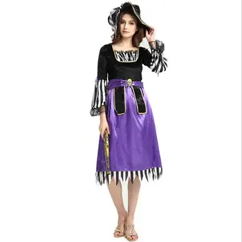 Fantasia Women Pirate Costumes Fancy Carnival Performance Sexy Purple Adult Halloween Costume Female Fancy Dress Captain Outfit 
Fantasia Women Pirate Costumes Fancy Carnival Performance Sexy Purple Adult Halloween Costume Female Fancy Dress Captain Outfit