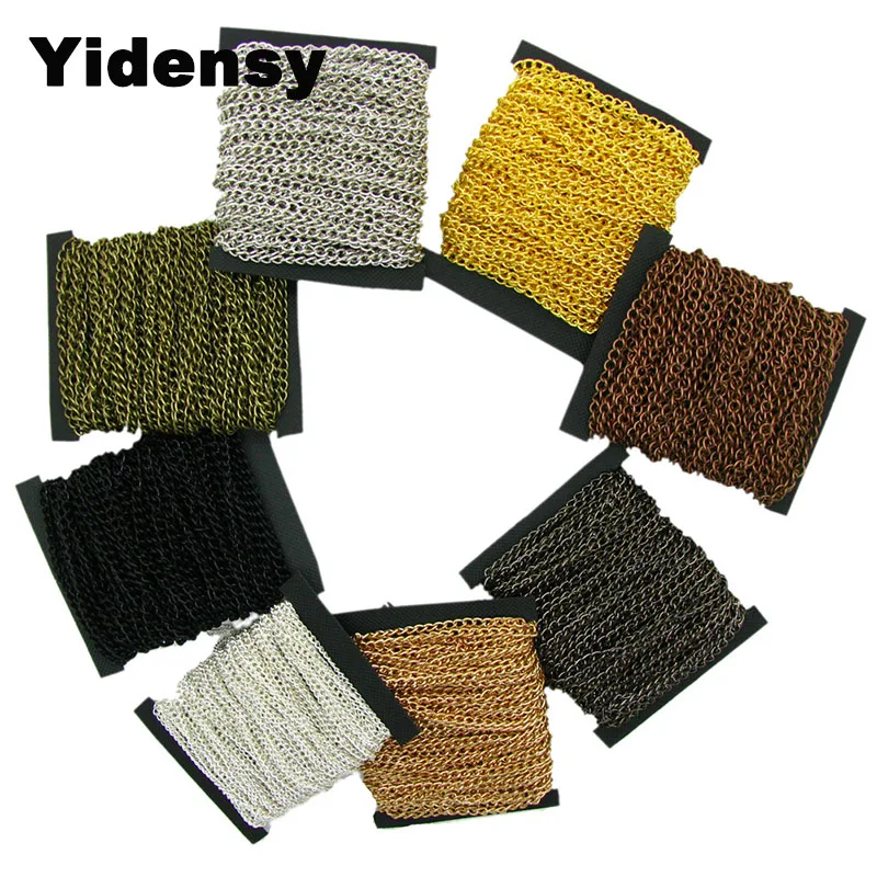 Yidensy 1M Iron Bulk Chain Wide 2.5mm 3.5mm 4.5mm Antique Bronze Gold Silver Color for Necklace Bracelet DIY Jewelry Findings
Yidensy 1M Iron Bulk Chain Wide 2.5mm 3.5mm 4.5mm Antique Bronze Gold Silver Color for Necklace Bracelet DIY Jewelry Findings