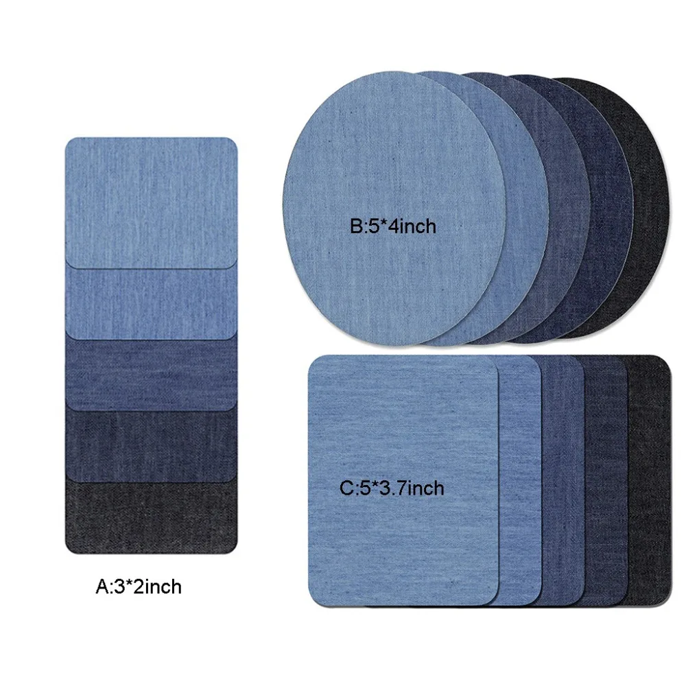5pcs No-Sew Denim Patches Assorted Cotton Jeans Repair Kit 3 Colors Iron On Denim Patches for Jean Clothing *D
5pcs No-Sew Denim Patches Assorted Cotton Jeans Repair Kit 3 Colors Iron On Denim Patches for Jean Clothing *D