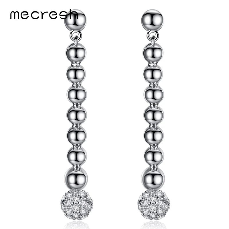 Mecresh Top Cubic Zirconia Dangle Earrings for Women Sparkling Silver/Gold-Color Ball Shape Wedding Jewelry Accessories MEH804
Mecresh Top Cubic Zirconia Dangle Earrings for Women Sparkling Silver/Gold-Color Ball Shape Wedding Jewelry Accessories MEH804