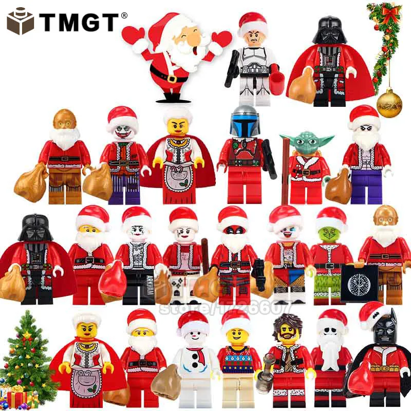 Single Sale Merry Christmas Darth Vader Yoda Deadpool Joker Granny Santa Claus Building Blocks Gifts Toys For Children
Single Sale Merry Christmas Darth Vader Yoda Deadpool Joker Granny Santa Claus Building Blocks Gifts Toys For Children
