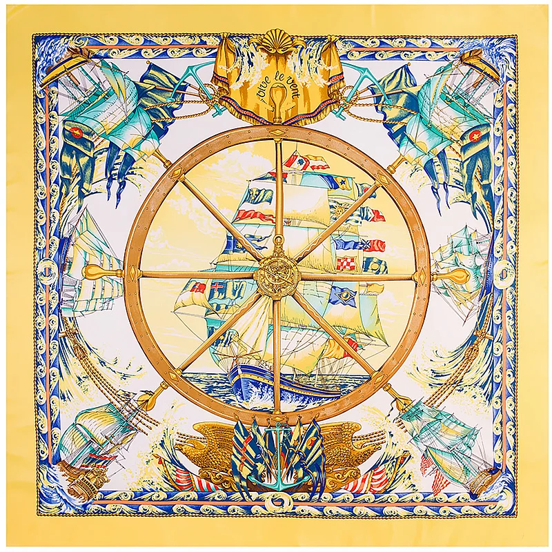 New fashion brand silk scarf Nautical sailing printing ribbon neck shawl square red women's large shawl scarf 130*130cm
New fashion brand silk scarf Nautical sailing printing ribbon neck shawl square red women's large shawl scarf 130*130cm