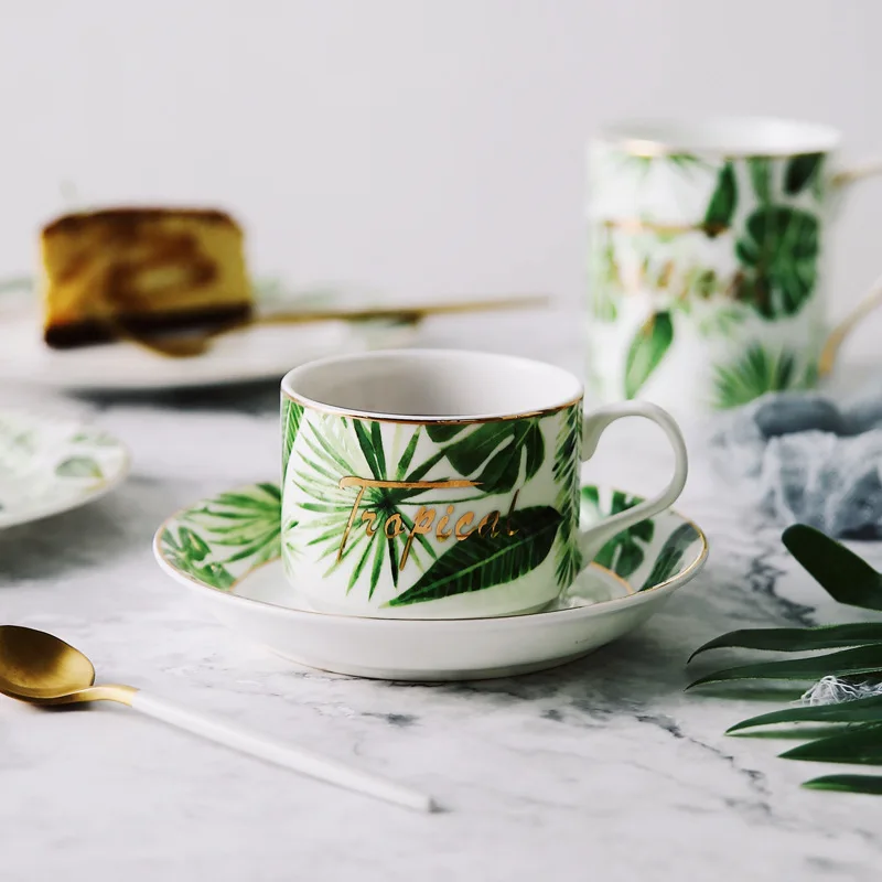 Chic Plating Gold Green Plants Ceramic Mugs With Dish Morning Mug Milk Coffee Cup Tea Breakfast Golen Plated Leaf Saucer Sets
Chic Plating Gold Green Plants Ceramic Mugs With Dish Morning Mug Milk Coffee Cup Tea Breakfast Golen Plated Leaf Saucer Sets