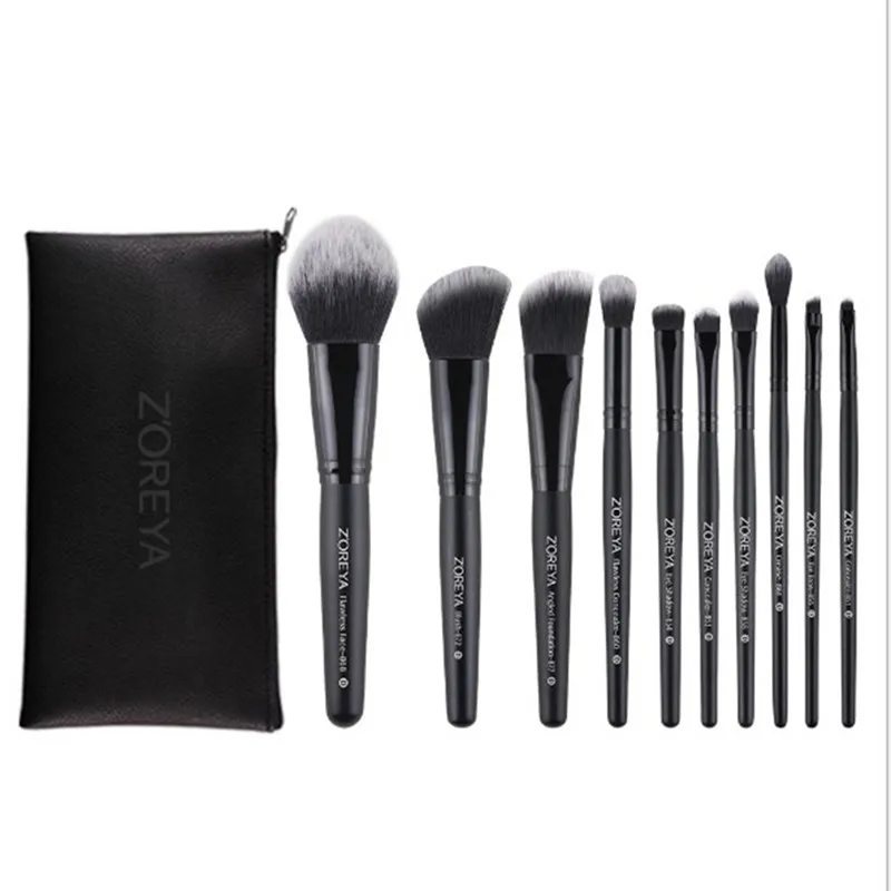 10 PCS makeup brushes professional Blending Brush Set Black Face Foundation Blush Powder Brush Kit
10 PCS makeup brushes professional Blending Brush Set Black Face Foundation Blush Powder Brush Kit