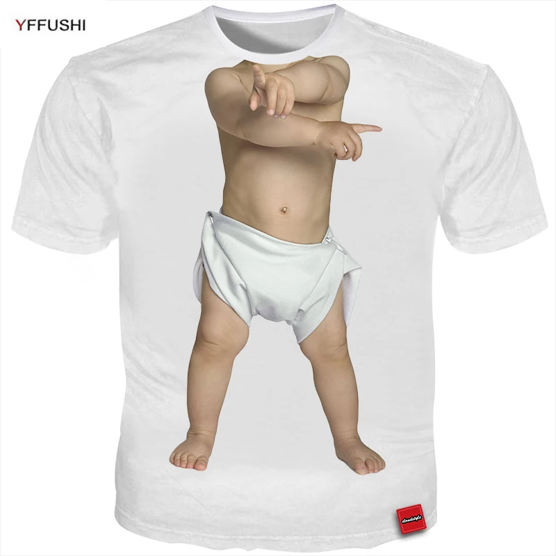 Funny Tee Baby Cute Body Men Women S 7XL New Funny Baby Shirt with your face
