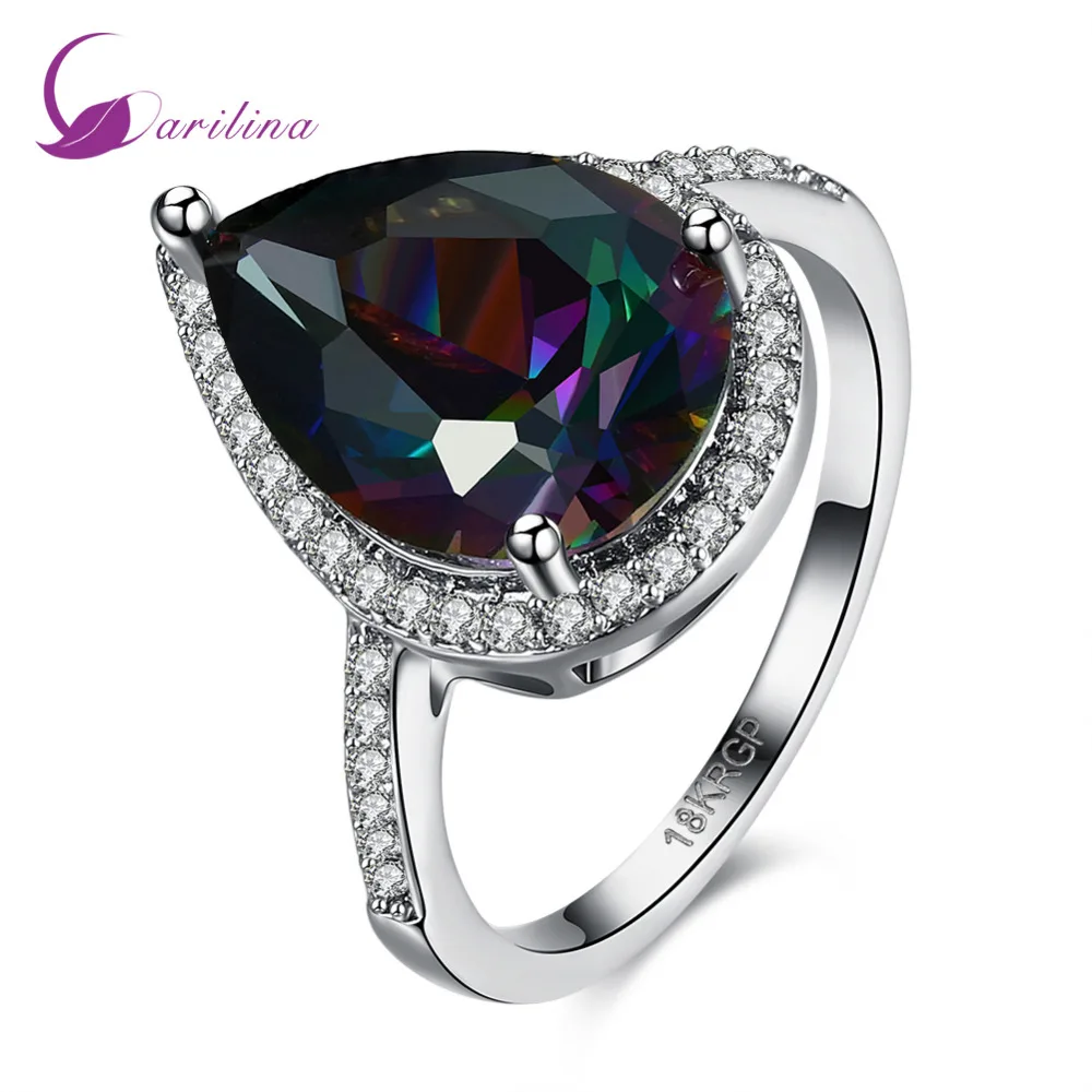 Water drop ring Platinum Plated Rainbow Mystic Topaz Rings for women Anniversary Jewellery size 6 7 8 R2038
Water drop ring Platinum Plated Rainbow Mystic Topaz Rings for women Anniversary Jewellery size 6 7 8 R2038