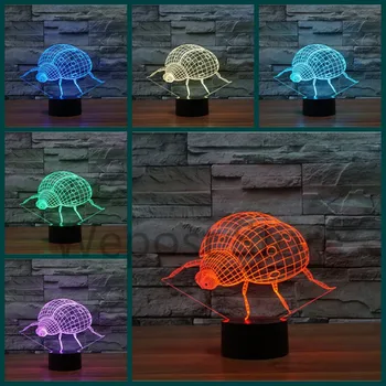 3D Ladybug Illusion LED Night Light 7colors changing Acrylic Insect Touch Mood Lamp Novelty Lighting For Kids Bedroom
3D Ladybug Illusion LED Night Light 7colors changing Acrylic Insect Touch Mood Lamp Novelty Lighting For Kids Bedroom
