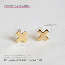 Pendientes de acero inoxidable populares de moda coreana para mujer, pendientes de cruz, pendientes de pendiente para mujer, joyería de oreja 2019(China)