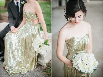 New 2020 Sequins Sparkle Gold Long Bridesmaid Dresses Sweetheart Sleeveless Zipper Back prom Gown Wedding Party Dress Custom
New 2020 Sequins Sparkle Gold Long Bridesmaid Dresses Sweetheart Sleeveless Zipper Back prom Gown Wedding Party Dress Custom
