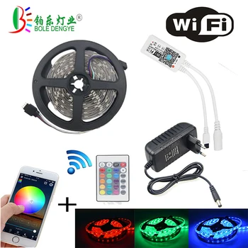 RGB Color 5M 10M 15M SMD5050 led strip 12V 30LEDs rgb wifi smart led strip google home 24 key wifi controller power adapter kit
RGB Color 5M 10M 15M SMD5050 led strip 12V 30LEDs rgb wifi smart led strip google home 24 key wifi controller power adapter kit