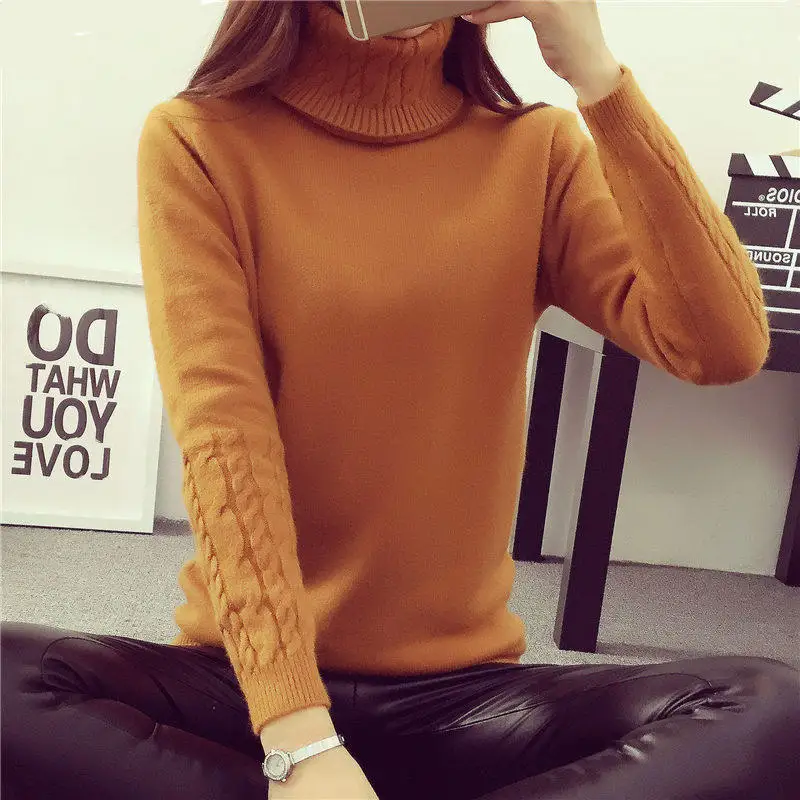Sale New Autumn Winter Women Sweaters And Pullovers Fashion Turtleneck Sweater Twisted Thickening Slim Pullover
Sale New Autumn Winter Women Sweaters And Pullovers Fashion Turtleneck Sweater Twisted Thickening Slim Pullover
