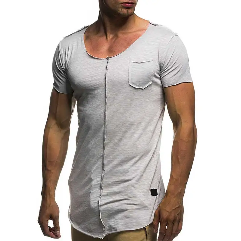 

2023 Fashion Men's Patchwork Tshirt Solid Short Sleeve T Shirt Spring Summer Casual Men's O Neck Slim T-Shirts Tops Tees MY071