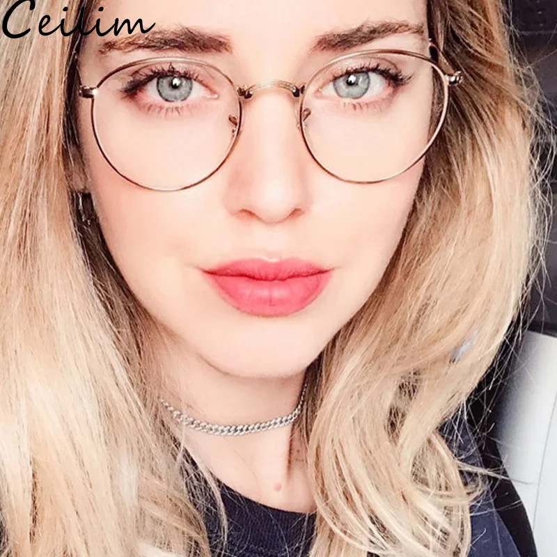 Ultra Light Women Round Metal Glasses Frame Fashion Female Clear Lens Blue Light Glasses Fake Glasses Oculos Eyeglasses Frames
Ultra Light Women Round Metal Glasses Frame Fashion Female Clear Lens Blue Light Glasses Fake Glasses Oculos Eyeglasses Frames