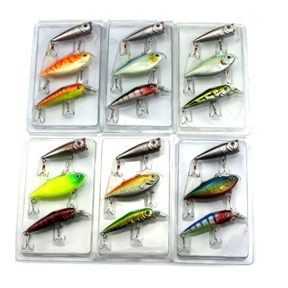 3pcs Mix Metal Fishing Lures Hard Bait Combination Set Minow Popper and VIB Bait 3D Fish Eyes Trout Perch Peche Fishing Tackle
3pcs Mix Metal Fishing Lures Hard Bait Combination Set Minow Popper and VIB Bait 3D Fish Eyes Trout Perch Peche Fishing Tackle