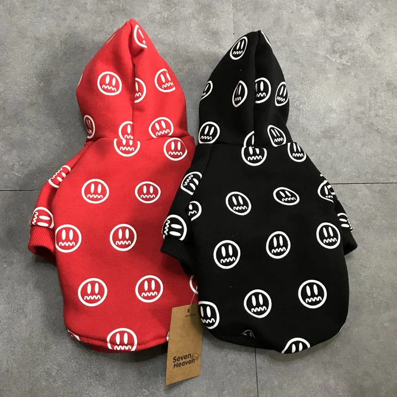 HSWLL Spring and Autumn Terry New Hooded Dog Clothing Printed Smiley Feet Clothes Cat Pet Leisure Clothes Tide
HSWLL Spring and Autumn Terry New Hooded Dog Clothing Printed Smiley Feet Clothes Cat Pet Leisure Clothes Tide