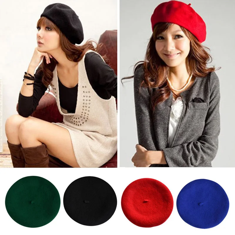 Women Wool Solid Color Beret Female Bonnet Caps Lady Painter Style Hat Fashion Autumn Winter Girls Warm Cap
Women Wool Solid Color Beret Female Bonnet Caps Lady Painter Style Hat Fashion Autumn Winter Girls Warm Cap