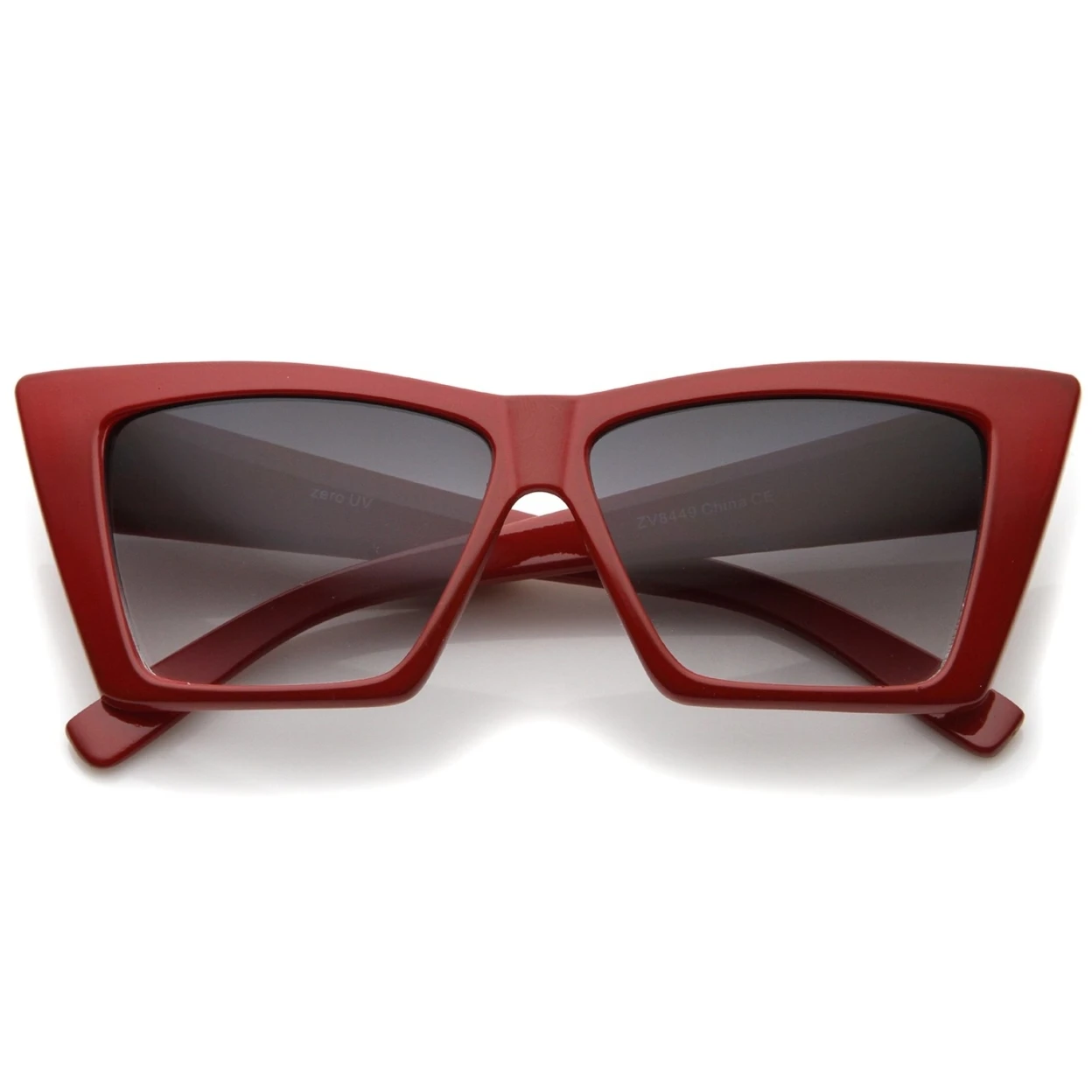 High Point Geometric Frame Square Lens Cat Eye Sunglasses 58mm (5)