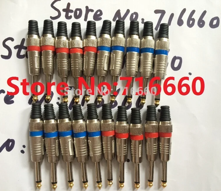Free Shipping 20pcs/lot 1/4" Mono Male Plug, 6.35mm Mono Plugs, Jacks for Microphone Audio Connector at gloden plated tip
Free Shipping 20pcs/lot 1/4" Mono Male Plug, 6.35mm Mono Plugs, Jacks for Microphone Audio Connector at gloden plated tip