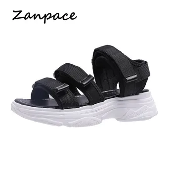 Thick Bottom Platform Sandals Summer Casual Black White Open-toed Wedge Sandals Outdoor Beach Sport Leather Womens Shoes 2019
Thick Bottom Platform Sandals Summer Casual Black White Open-toed Wedge Sandals Outdoor Beach Sport Leather Womens Shoes 2019