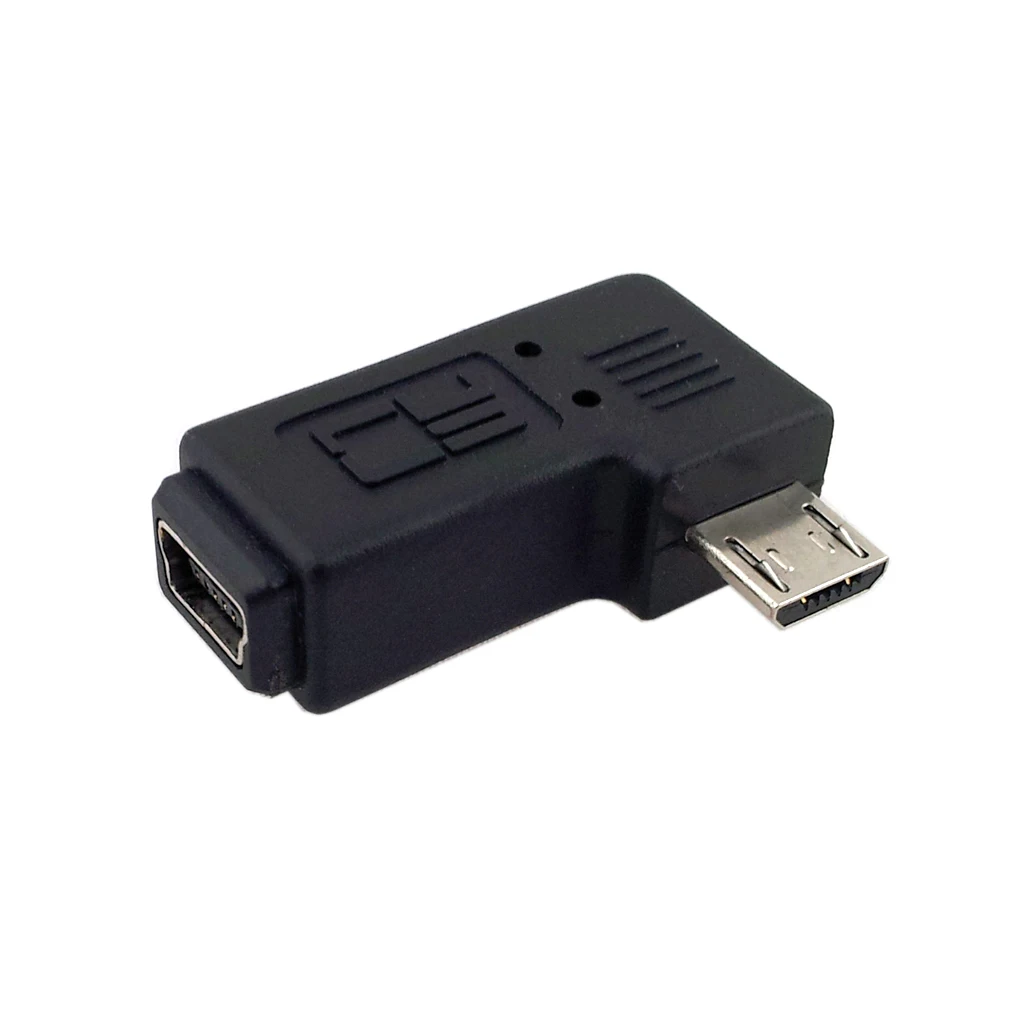 CYDZ 90 Degree Left & Right Angled Mini USB 5pin Female to Micro USB Male Data Sync Adapter Plug Micro USB To Mini USB Connector
CYDZ 90 Degree Left & Right Angled Mini USB 5pin Female to Micro USB Male Data Sync Adapter Plug Micro USB To Mini USB Connector