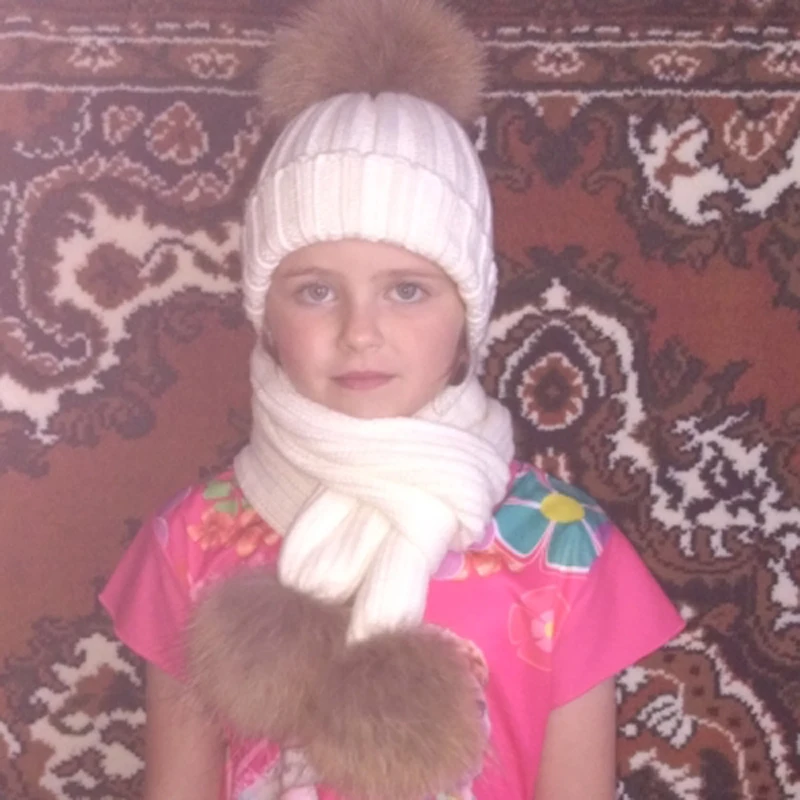 Pompom Beanie Winter Hat For Kids Warm Knitted Cap Skullies Real Fur Hat and Scarf Set Children Boys Girls Winter Cap
Pompom Beanie Winter Hat For Kids Warm Knitted Cap Skullies Real Fur Hat and Scarf Set Children Boys Girls Winter Cap