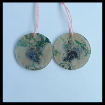 Natural Gemstone Moss Agate with Chohua jasper Intarsia Round shape Fashion women earrings,Jewelry,27x3mm,8.06g
Natural Gemstone Moss Agate with Chohua jasper Intarsia Round shape Fashion women earrings,Jewelry,27x3mm,8.06g